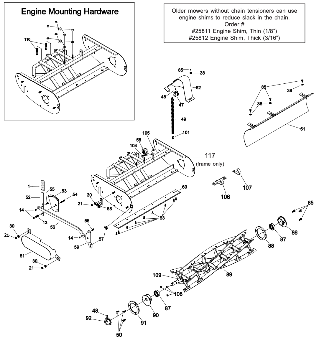 RL205, RL207 (FRAME, BED KNIFE, GUARDS, BLADE) – zampree.com