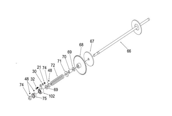 SHAFT, DRIVE ASSEMBLY, 25"